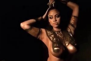 Ebony Cos Play Model Cleopatra Body Paint Free Porn 23